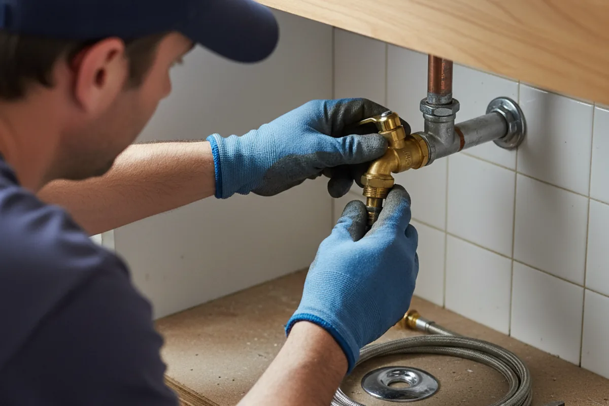 Shutoff valve and fitting work during Emergency Plumbing in Stillman Valley